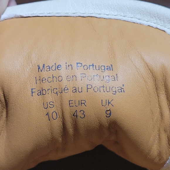 Mr. B's Collection Cream Leather Men's Sneaker Size 10 - Picture 10 of 13